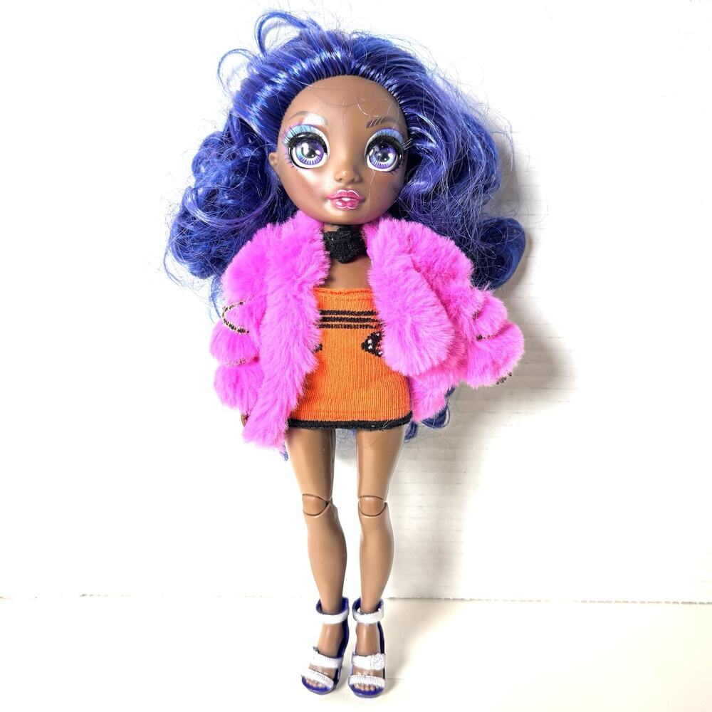 Rainbow High Doll Krystal Bailey purple hair fashion doll Pink Jacket